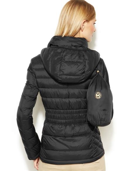 michael kors black puffer jacket women's